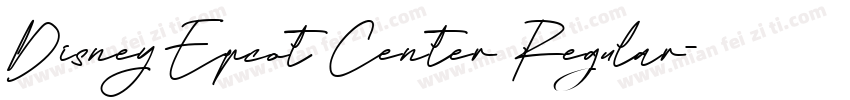 Disney Epcot Center Regular字体转换